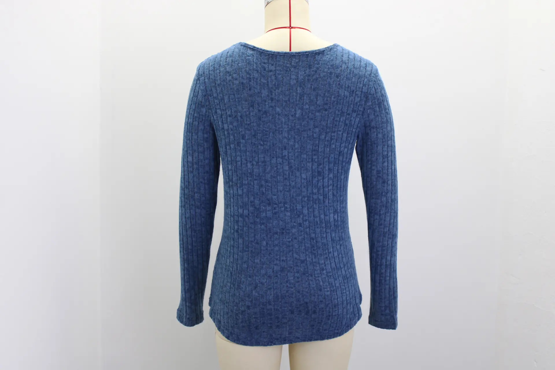 2026 Women's Long Sleeve Ribbed Top with Lace Trim — feature 46