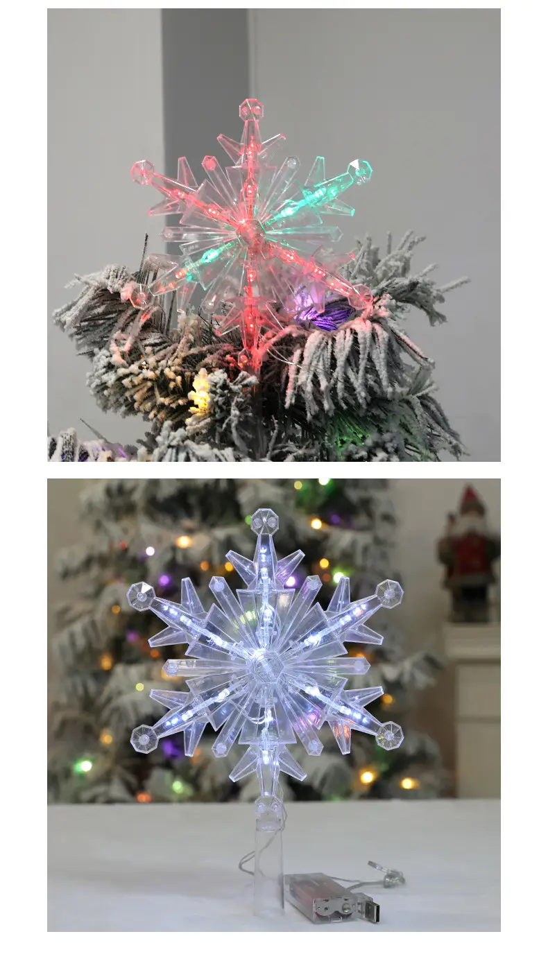 LED Five-Pointed Star Snowflake Decor 20x29CM — feature 11