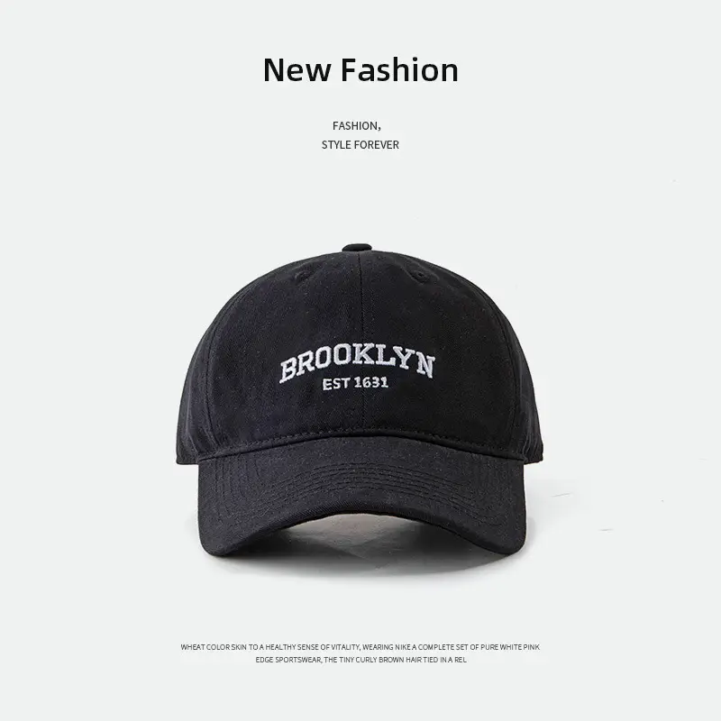 Brooklyn Embroidered Baseball Cap Women Men Summer - Image 2