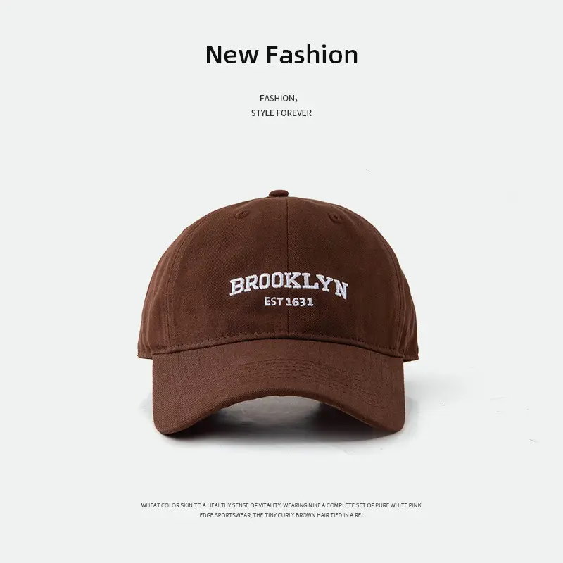 Brooklyn Embroidered Baseball Cap Women Men Summer - Image 4