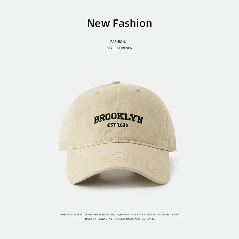 Brooklyn Embroidered Baseball Cap Women Men Summer - Image 5