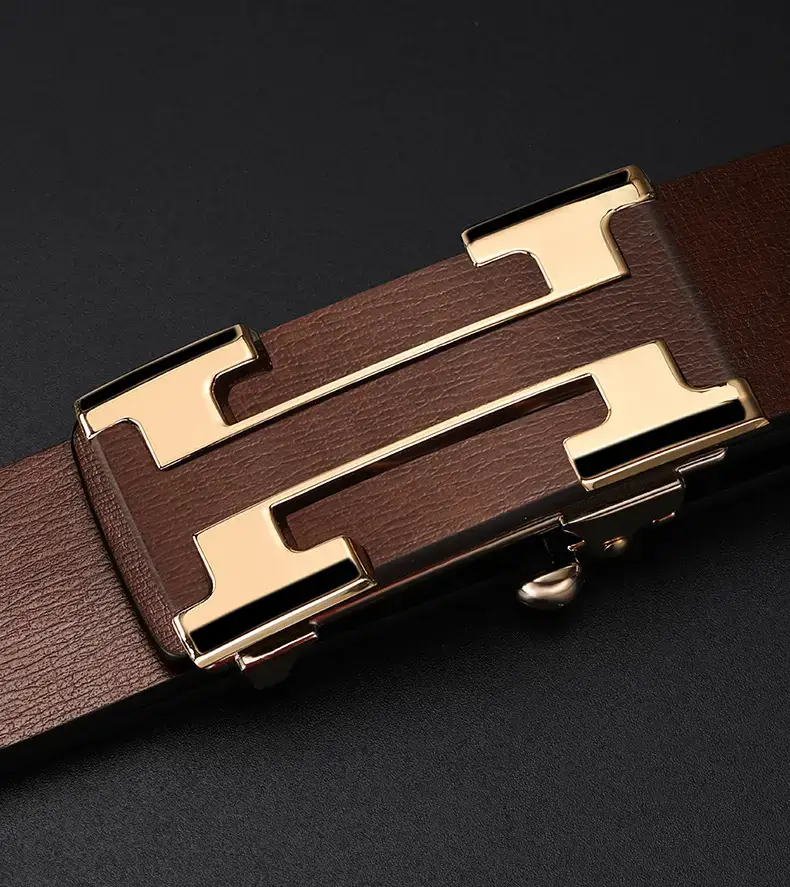 Men's Genuine Leather Belt with Gold Buckle 2024 — feature 15