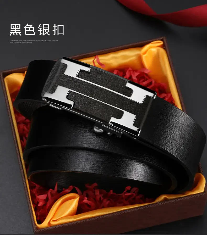 Men's Genuine Leather Belt with Gold Buckle 2024 — feature 17