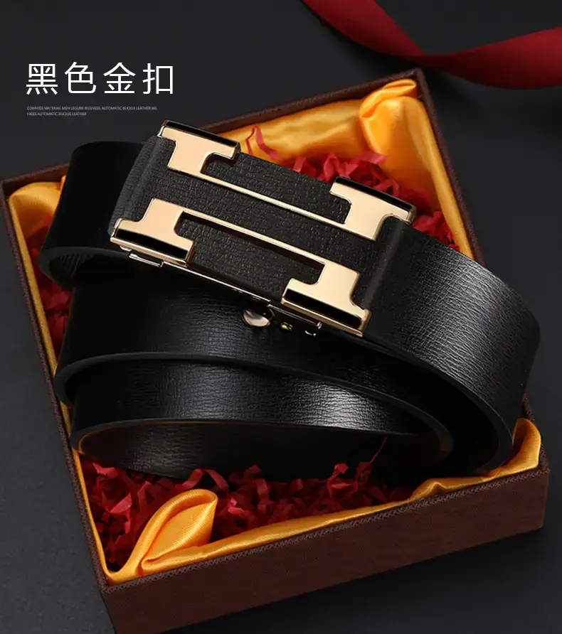 Men's Genuine Leather Belt with Gold Buckle 2024 — feature 20