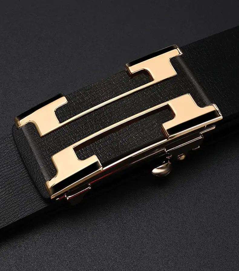 Men's Genuine Leather Belt with Gold Buckle 2024 — feature 21