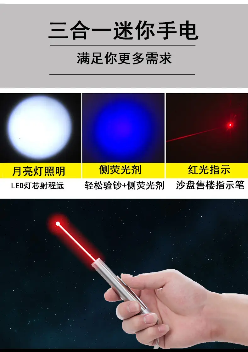 USB Rechargeable Medical Flashlight with Dual Light Modes β feature 2