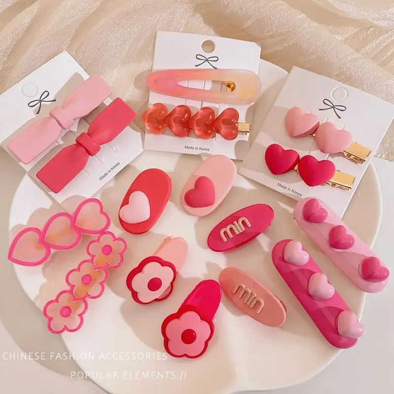 Pink Hairpin Clips for Girls Summer Bangs Clip - Image 32