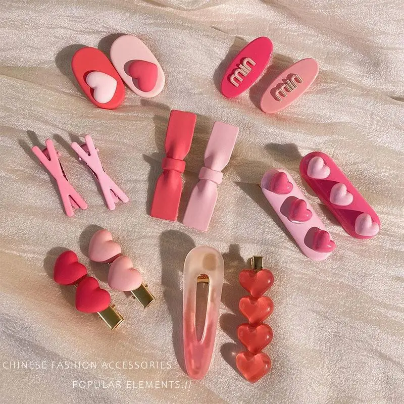 Pink Hairpin Clips for Girls Summer Bangs Clip - Image 34
