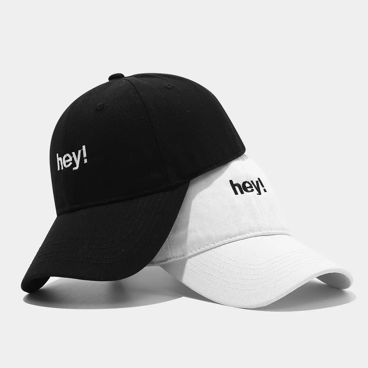 Brown Embroidered "hey!" Baseball Cap - Image 9