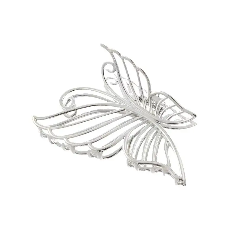 Gold Metal Butterfly Hair Clip for Women Large Size