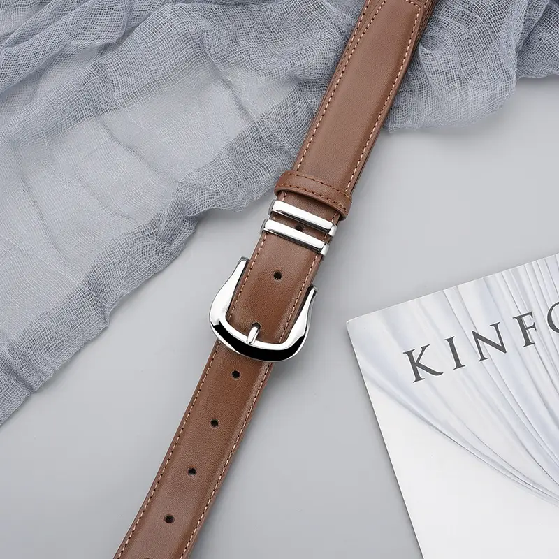 Women's Black Real Cowhide Belt Summer Wear - Image 8