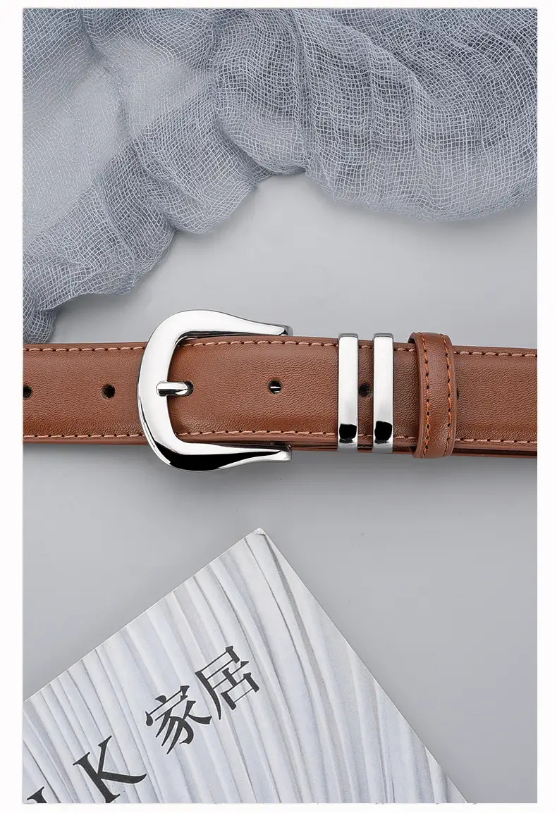 Women's Black Real Cowhide Belt Summer Wear β feature 15