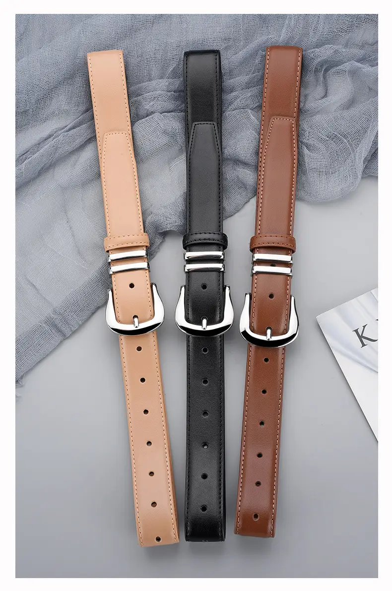 Women's Black Real Cowhide Belt Summer Wear β feature 16