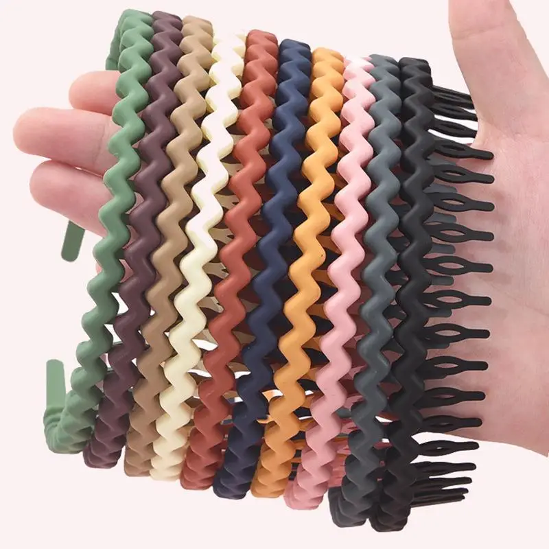 Women's Wavy Hair Hoop Summer Set of 10 Colors - Image 9