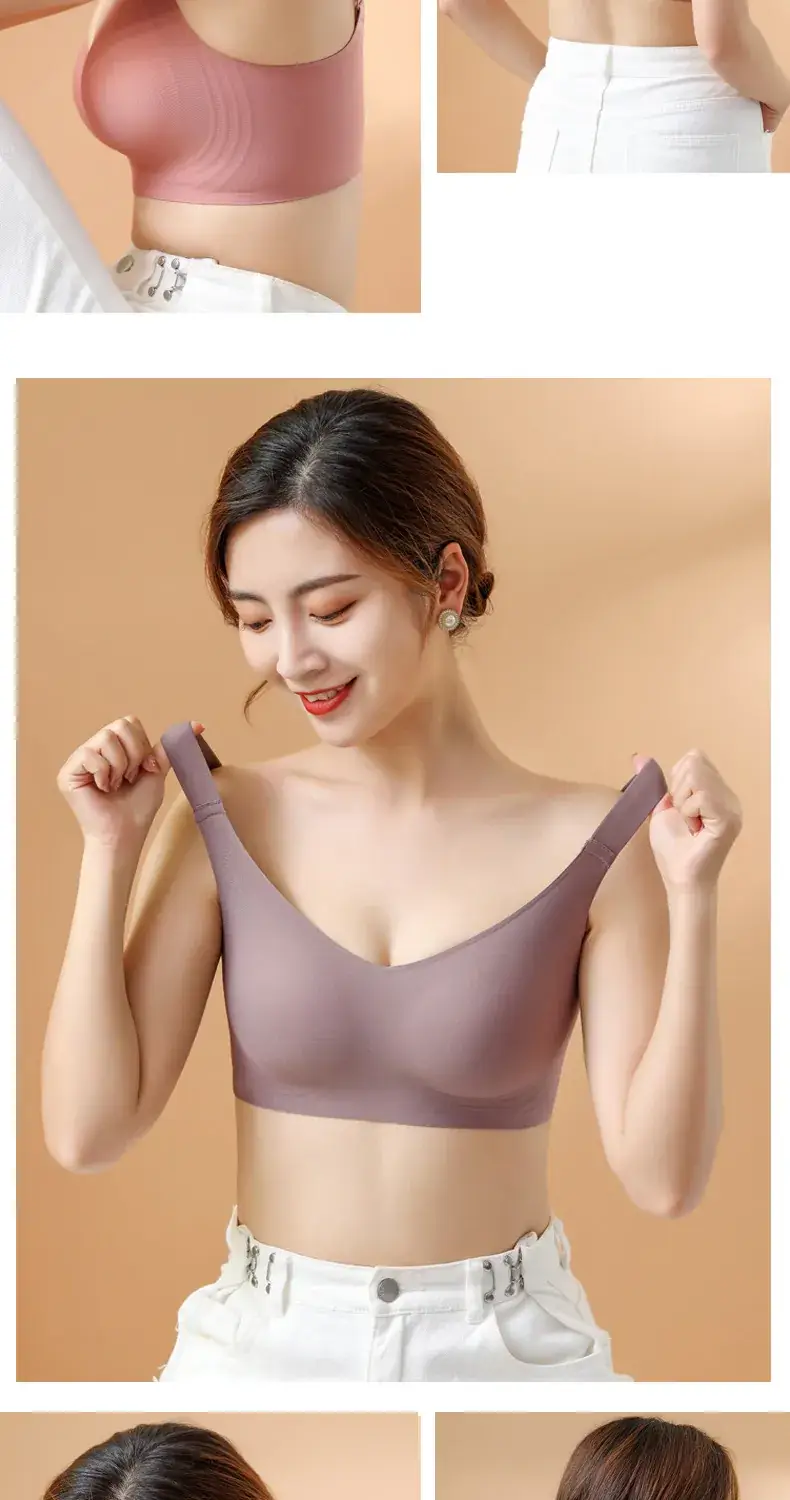 Thin Jelly Push-Up Bra for Large Busts, Seamless, No Underwire — feature 12