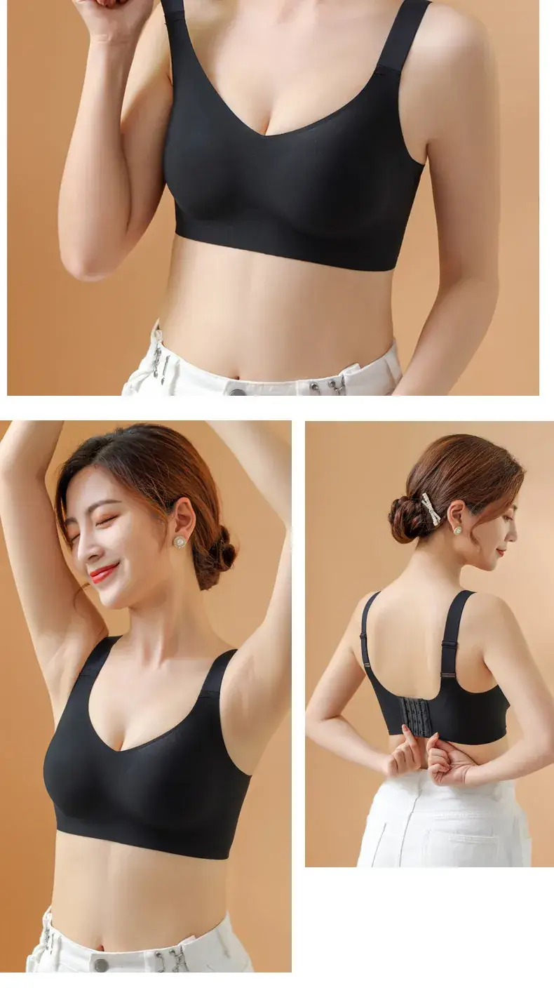 Thin Jelly Push-Up Bra for Large Busts, Seamless, No Underwire — feature 15