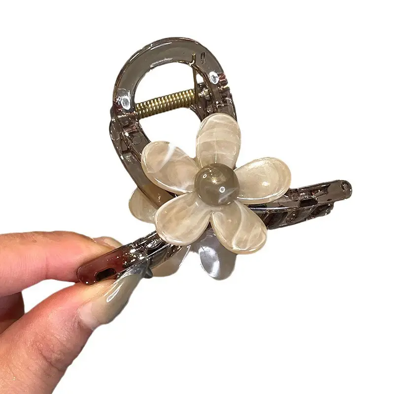 Elegant Flower Hair Clip for Women's Back of Head 2023