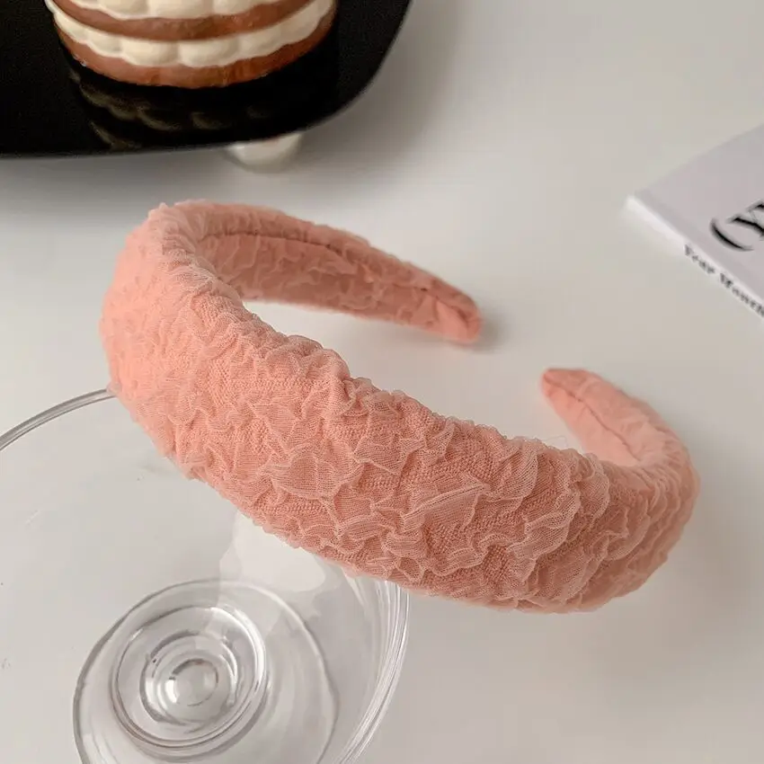 Women's Candy Color Pleated Hair Hoop Autumn Winter Mori Style