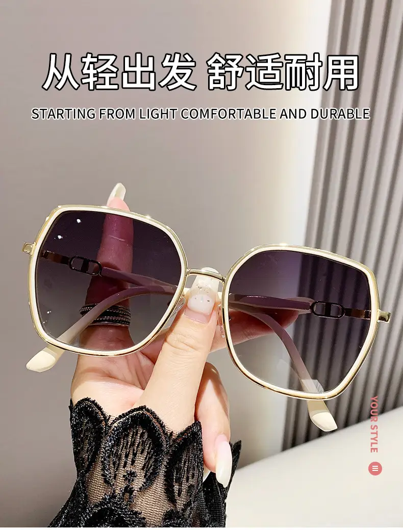 Women Anti-UV Polarized Sunglasses Large Frame — feature 1