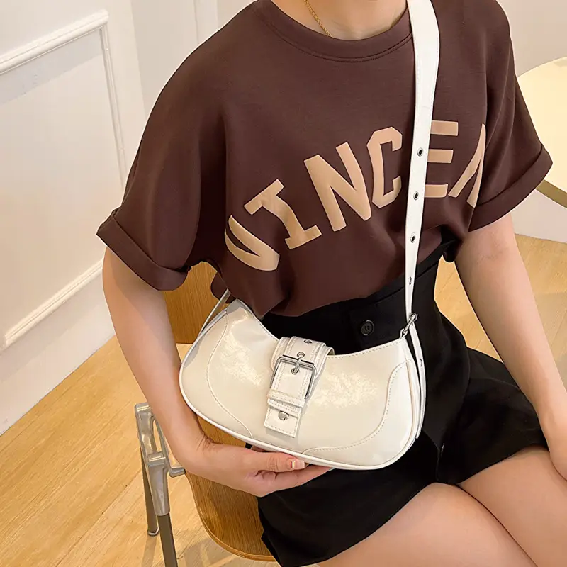 Women's French Style White Shoulder Bag 2023 - Image 6