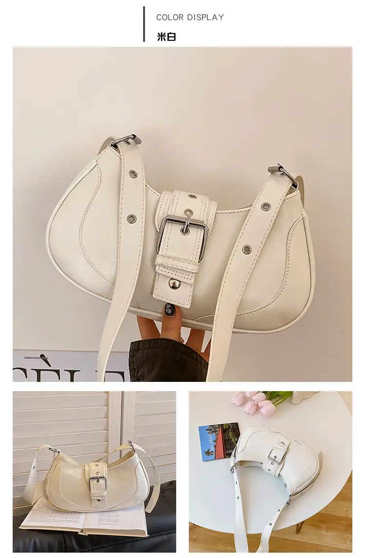 Women's French Style White Shoulder Bag 2023 — feature 17