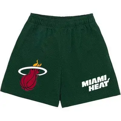 Miami Heat Muscle Men Shorts Maroon Jogging - Image 14