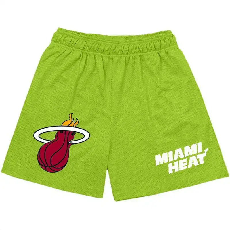 Miami Heat Muscle Men Shorts Maroon Jogging - Image 15