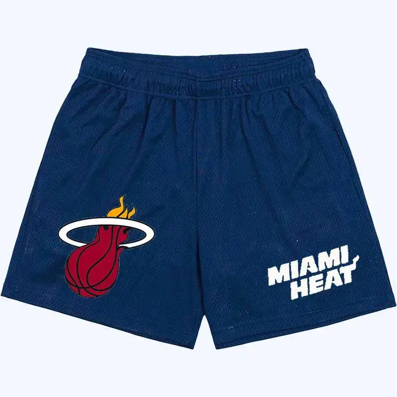 Miami Heat Muscle Men Shorts Maroon Jogging - Image 16