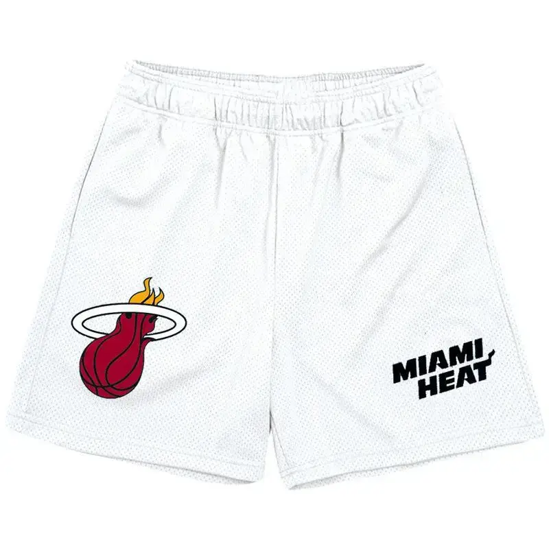 Miami Heat Muscle Men Shorts Maroon Jogging - Image 3