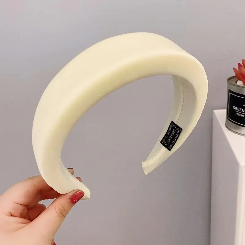 Women's Yellow Thick Hair Hoop with Wide Edge - Image 14