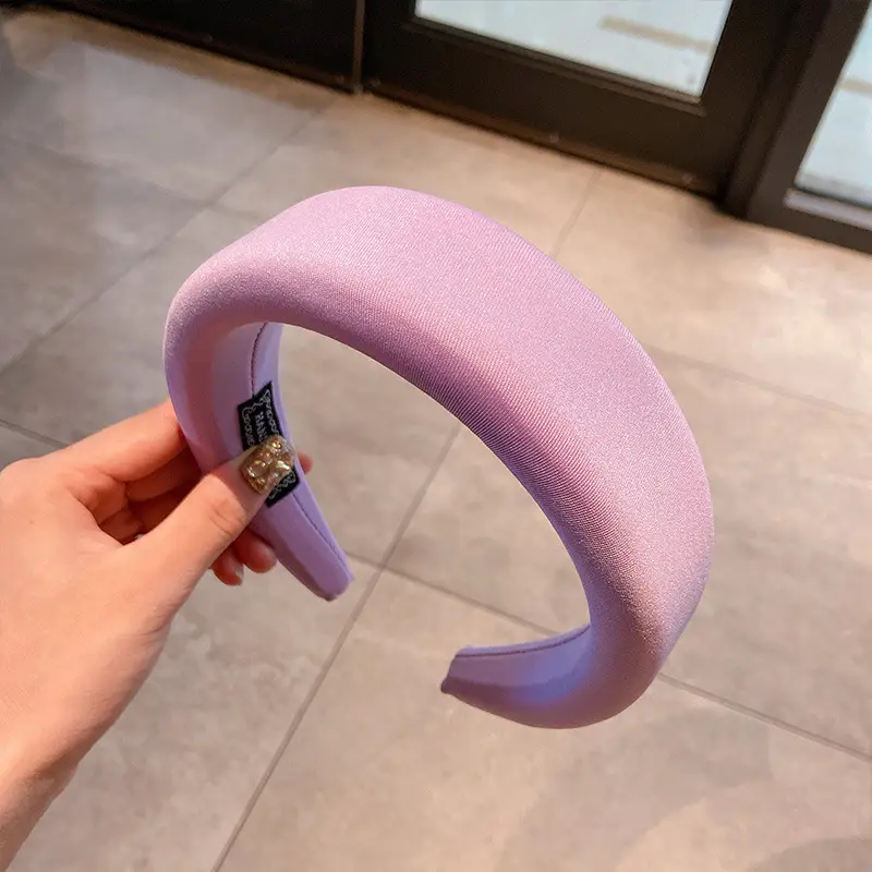 Women's Yellow Thick Hair Hoop with Wide Edge - Image 8