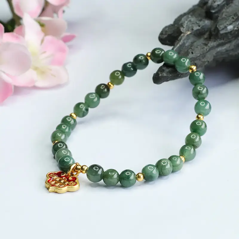 Oil Green Ruyi Abacus Bracelet for Women - Image 4