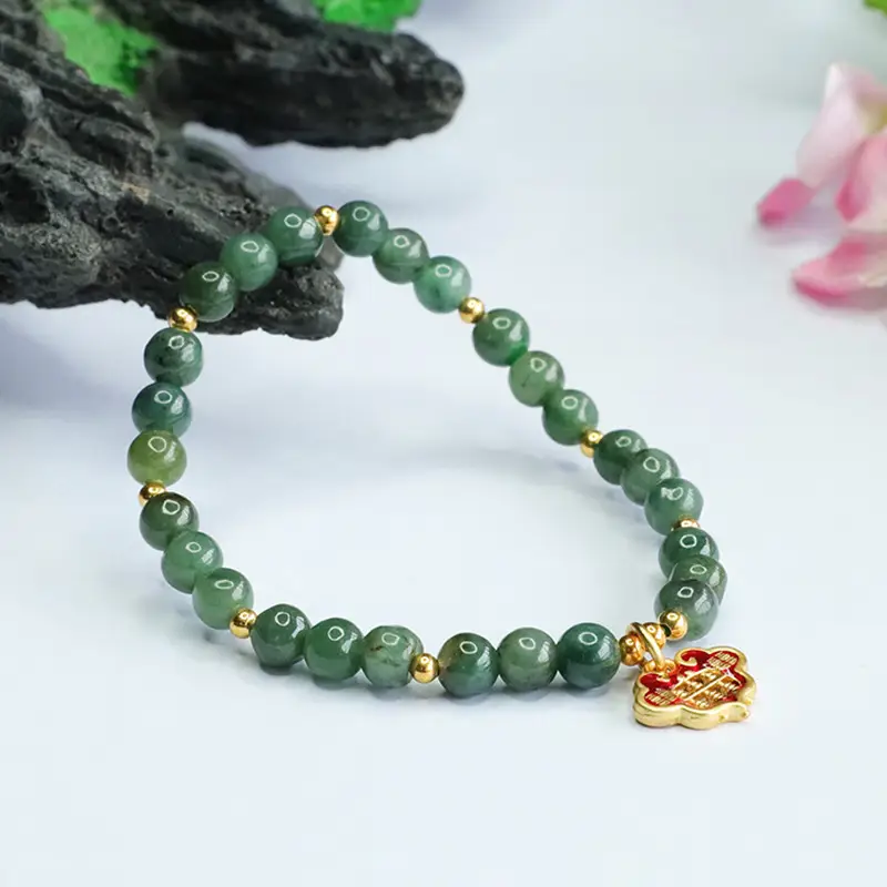 Oil Green Ruyi Abacus Bracelet for Women - Image 5