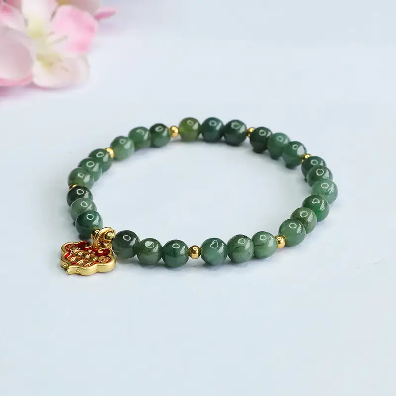 Oil Green Ruyi Abacus Bracelet for Women — feature 5