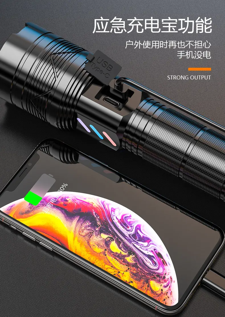 Tactical Laser Flashlight 20W Digital Display 6cm β feature 17