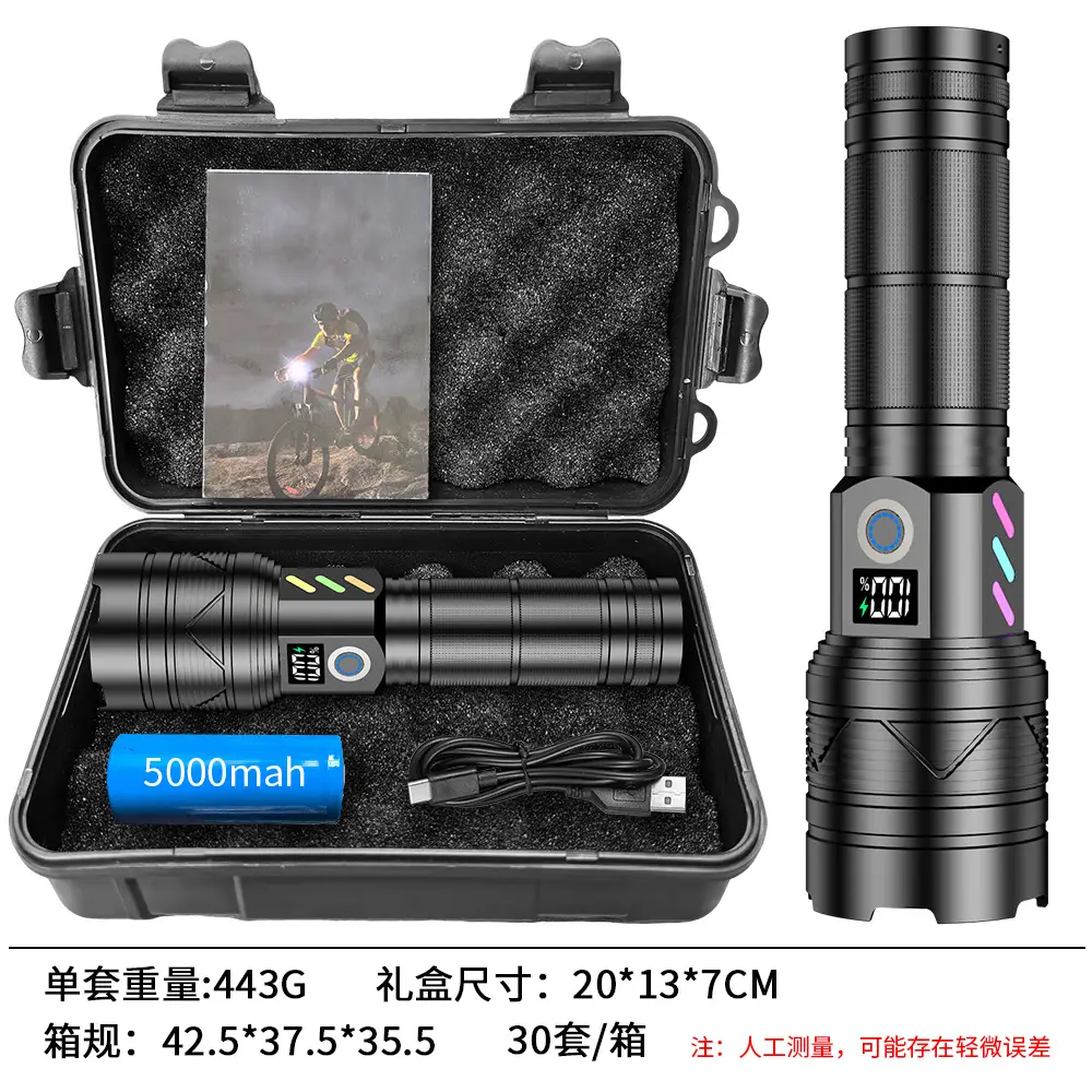 Tactical Laser Flashlight 20W Digital Display 6cm - Image 2