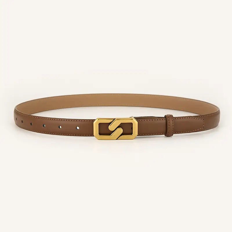 Women Brown Genuine Leather Belt Summer Wear