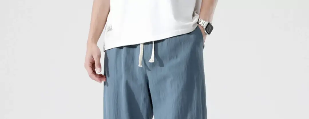 Men Loose Fit Casual Pants Cotton Linen Summer — feature 17