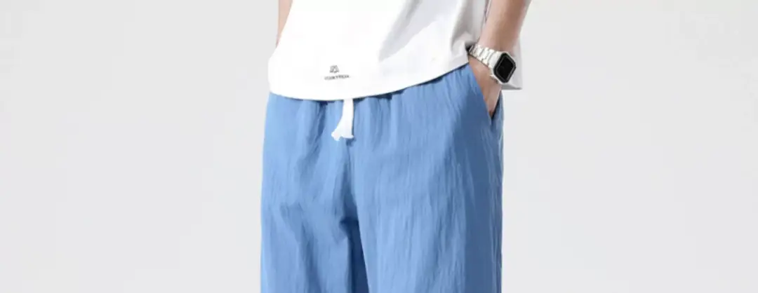 Men Loose Fit Casual Pants Cotton Linen Summer — feature 20