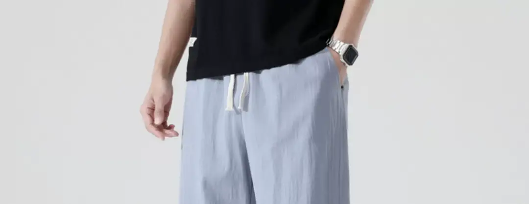 Men Loose Fit Casual Pants Cotton Linen Summer — feature 8