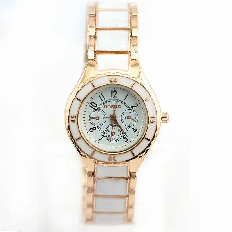 Women's Rose Gold Skeleton Watch with Large Dial