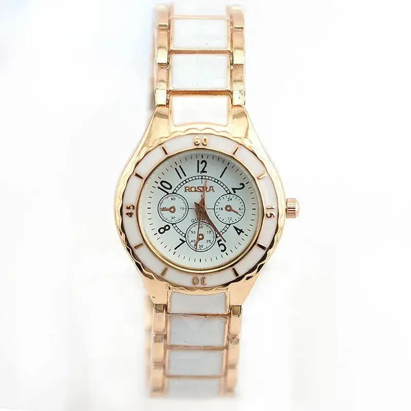 Women's Rose Gold Skeleton Watch with Large Dial