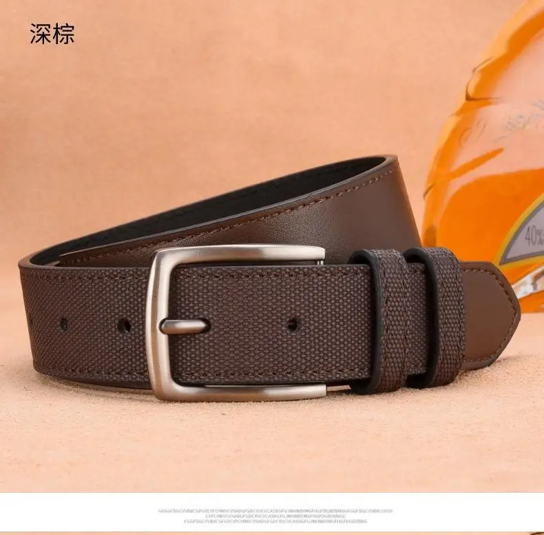 Men's Black PU Leather Belt with Silver Buckle β feature 3