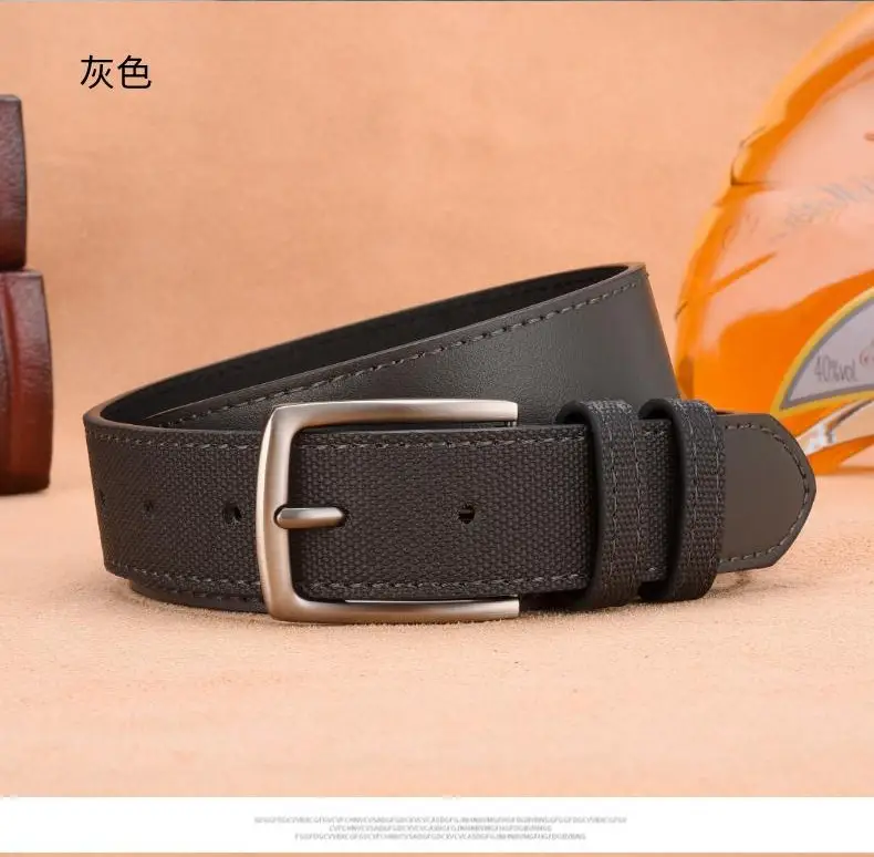 Men's Black PU Leather Belt with Silver Buckle β feature 5