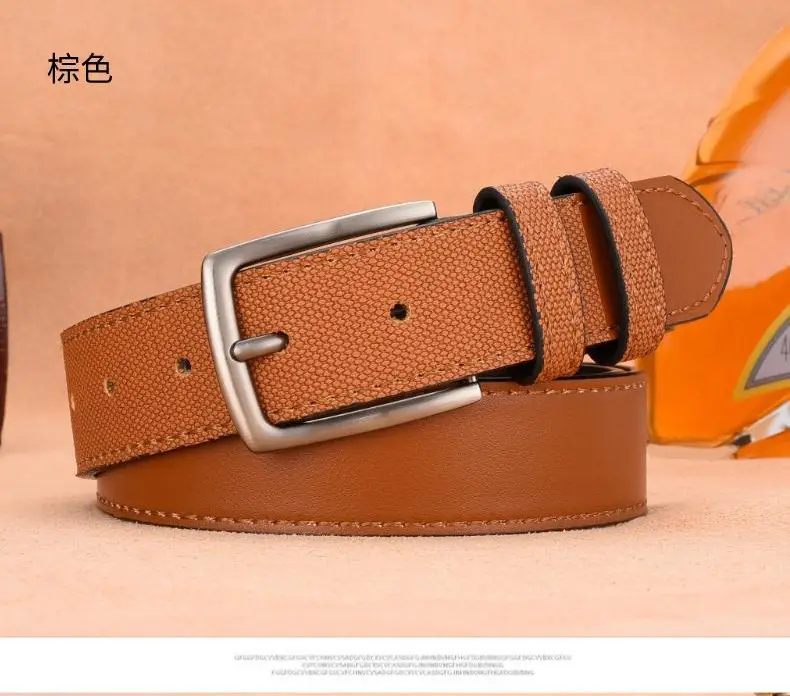 Men's Black PU Leather Belt with Silver Buckle β feature 7