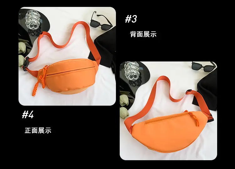 Women's Orange Canvas Crossbody Bag Large Capacity — feature 14