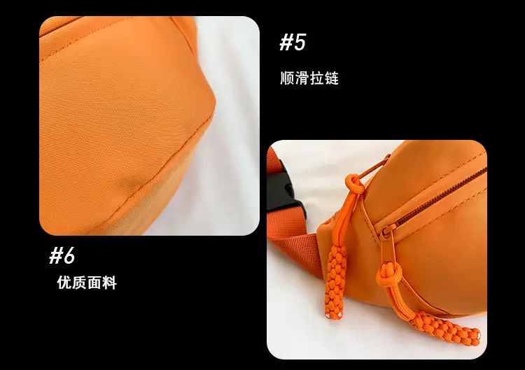 Women's Orange Canvas Crossbody Bag Large Capacity — feature 15