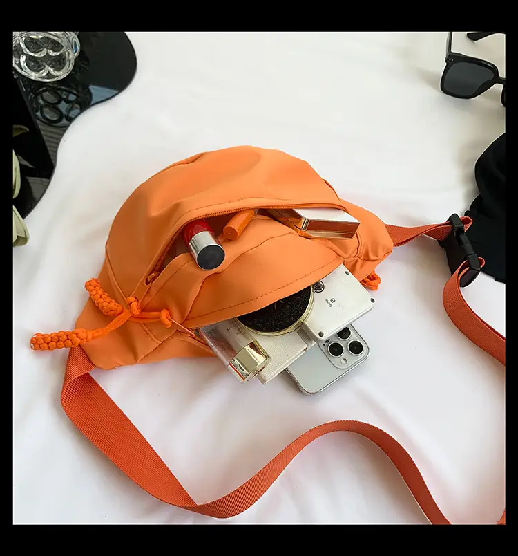 Women's Orange Canvas Crossbody Bag Large Capacity — feature 24