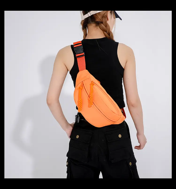 Women's Orange Canvas Crossbody Bag Large Capacity — feature 6