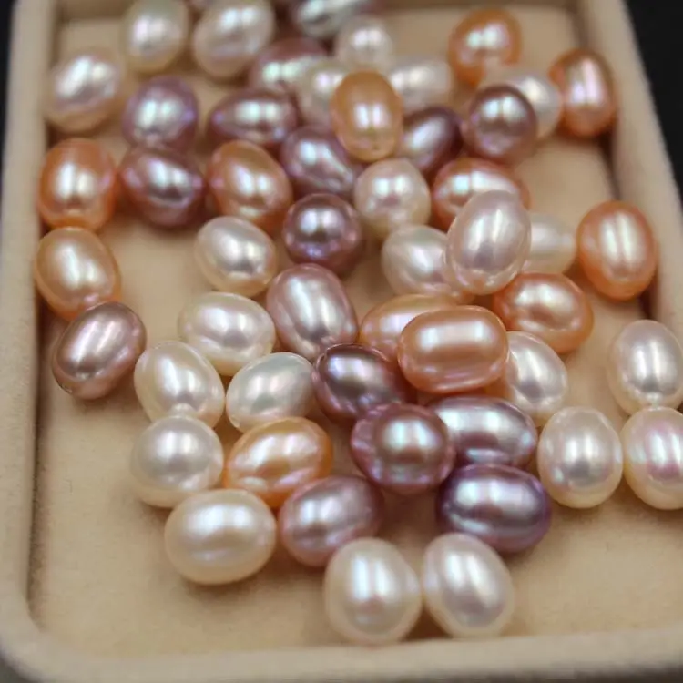 Natural Freshwater Pearls Half-Hole Rice Beads - Image 4